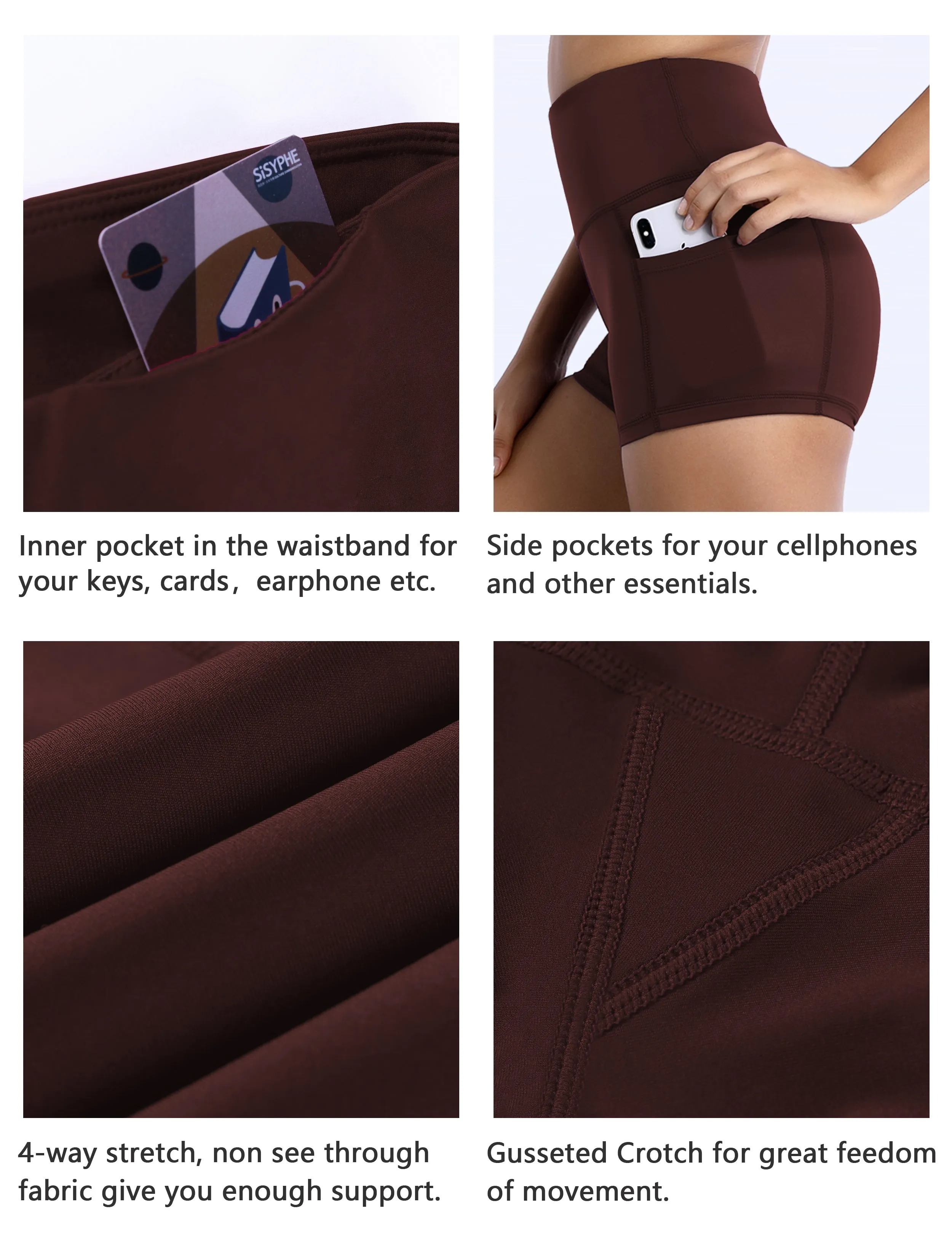 2.5" Side Pockets Golf Shorts mahoganymaroon_Golf