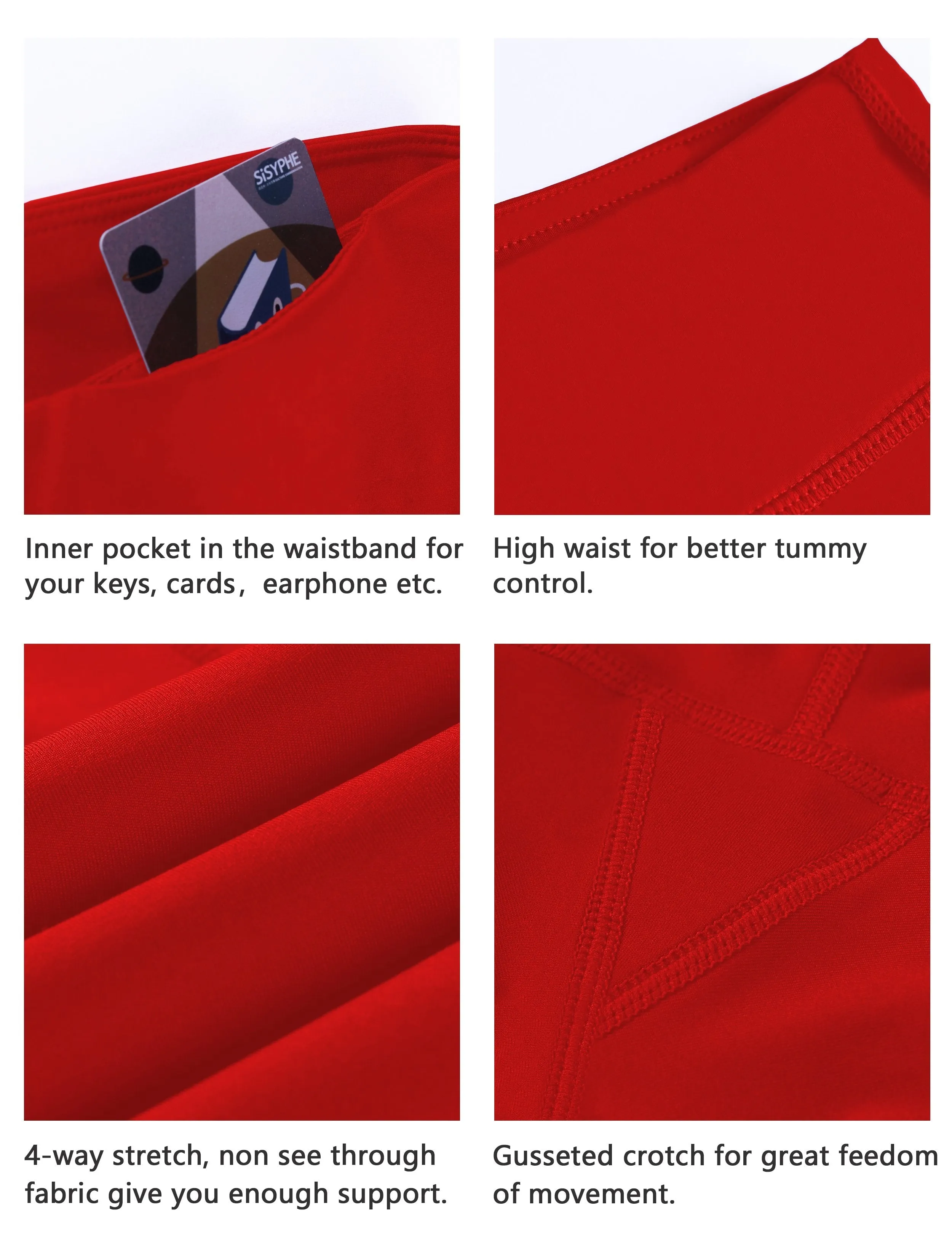 8" High Waist Biking Shorts scarlet ins_Biking