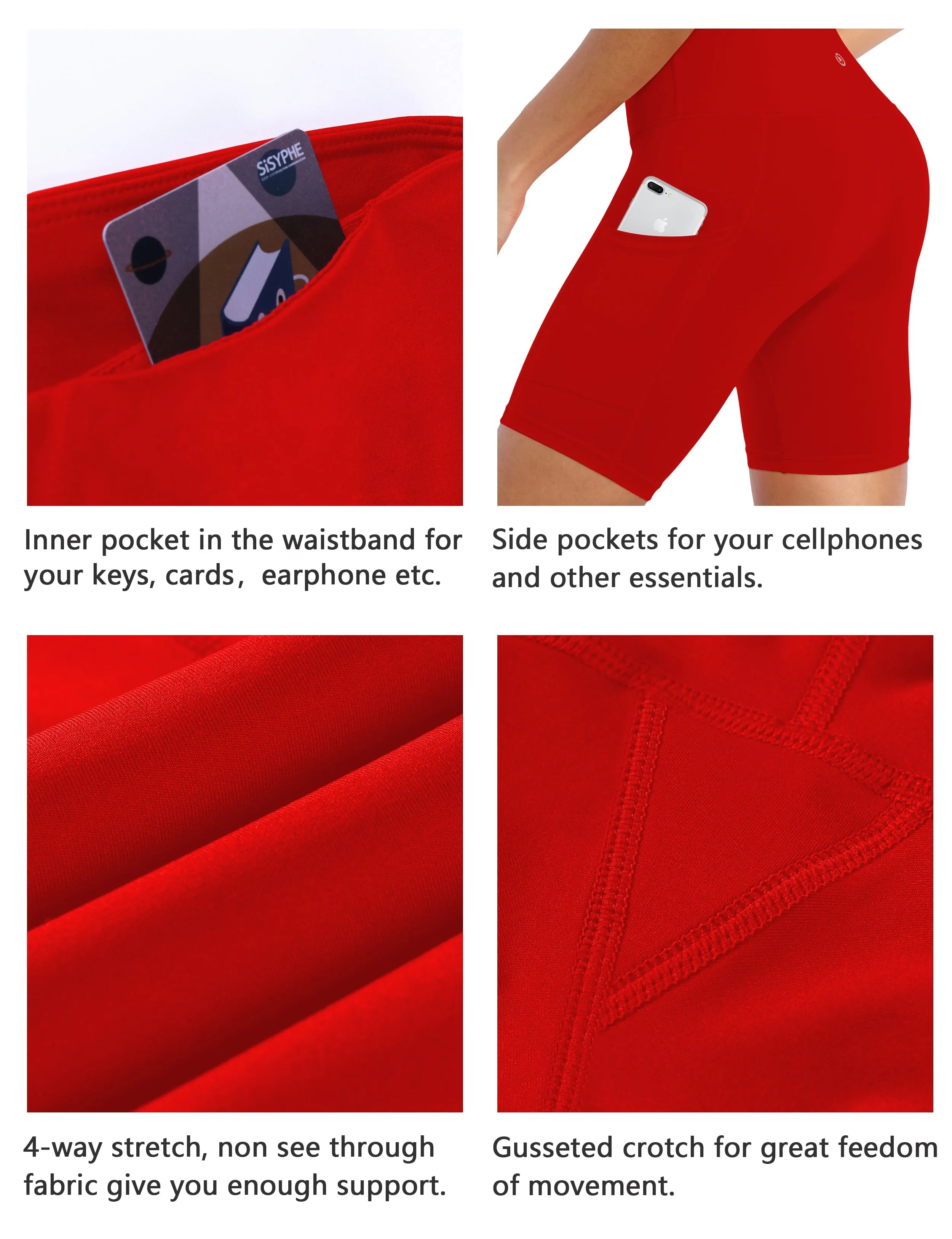 8" Side Pockets Golf Shorts scarlet_Golf