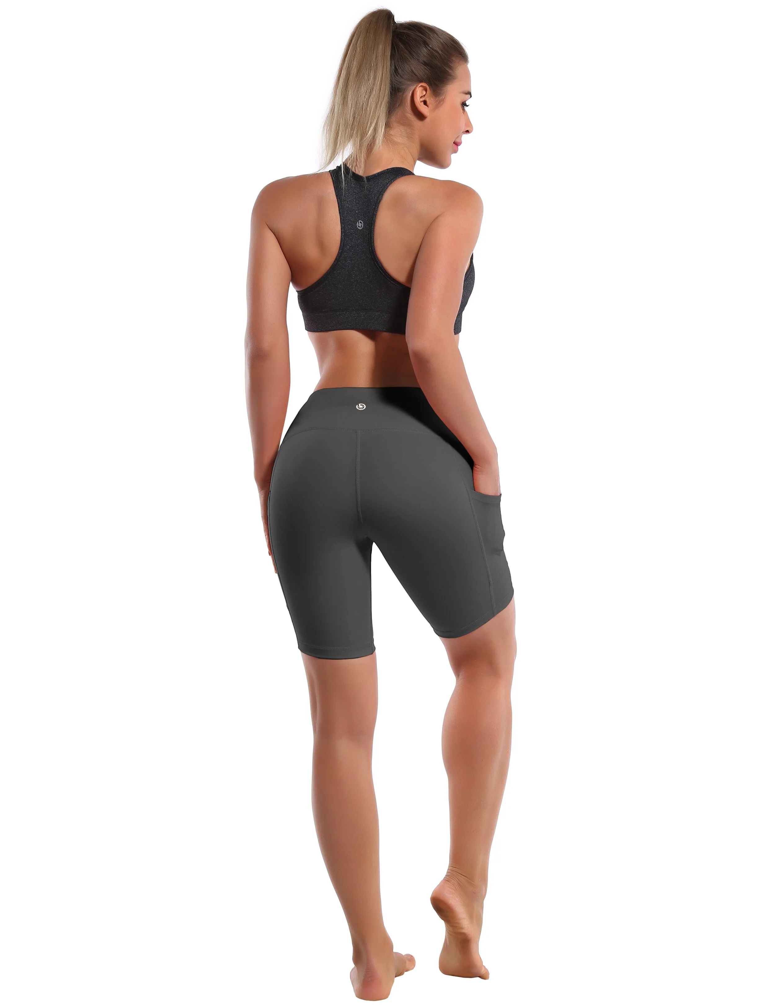 8" Side Pockets Gym Shorts shadowcharcoal_Gym