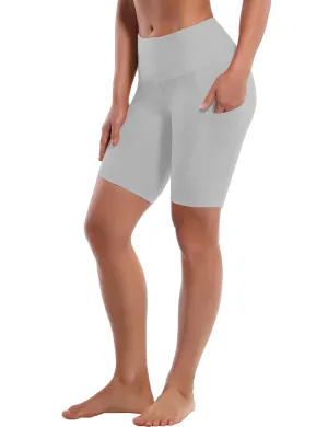 8" Side Pockets yogastudio Shorts lightgray_yogastudio