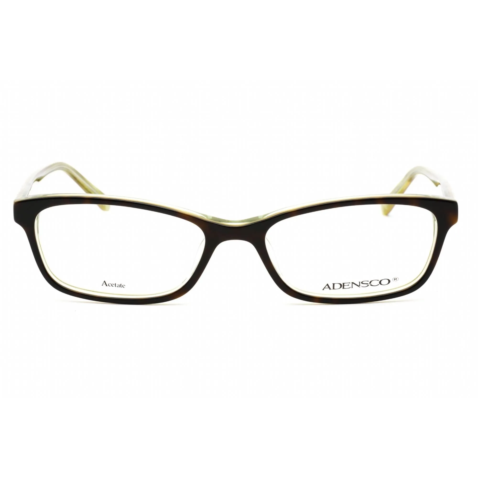 Adensco Women's Eyeglasses - Full Rim Havana Lime Plastic Frame | Amanda 0JB2 00