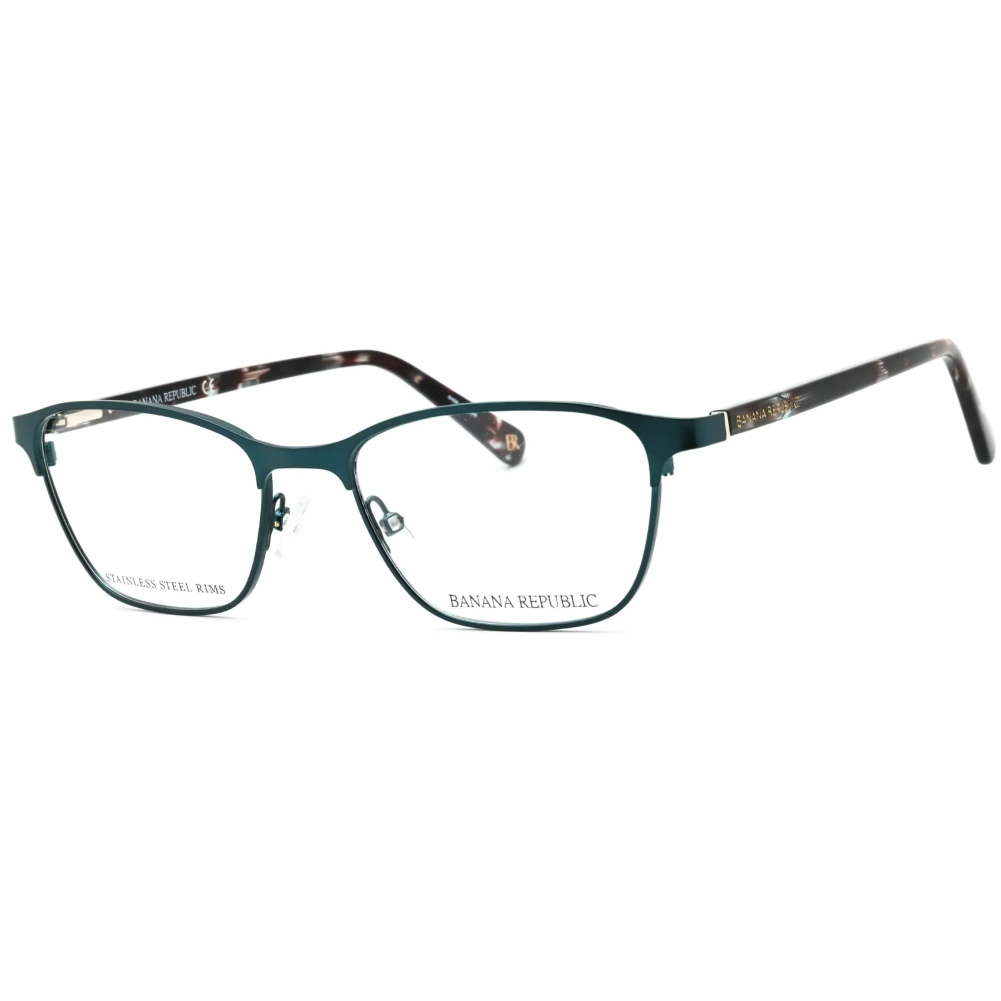 Banana Republic Women's Eyeglasses - 51mm Teal Metal Full Rim Frame | CAMILA 0ZI9 00