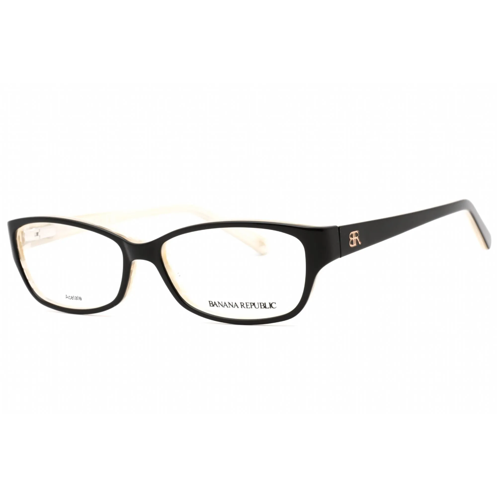 Banana Republic Women's Eyeglasses - Black Horn Plastic Cat Eye Frame | Buffy 0JPZ 00