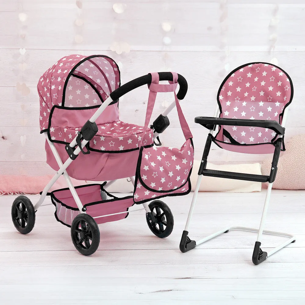 Bayer Design Cozy 3-Piece Dolls Playset - Pink, White, Stars