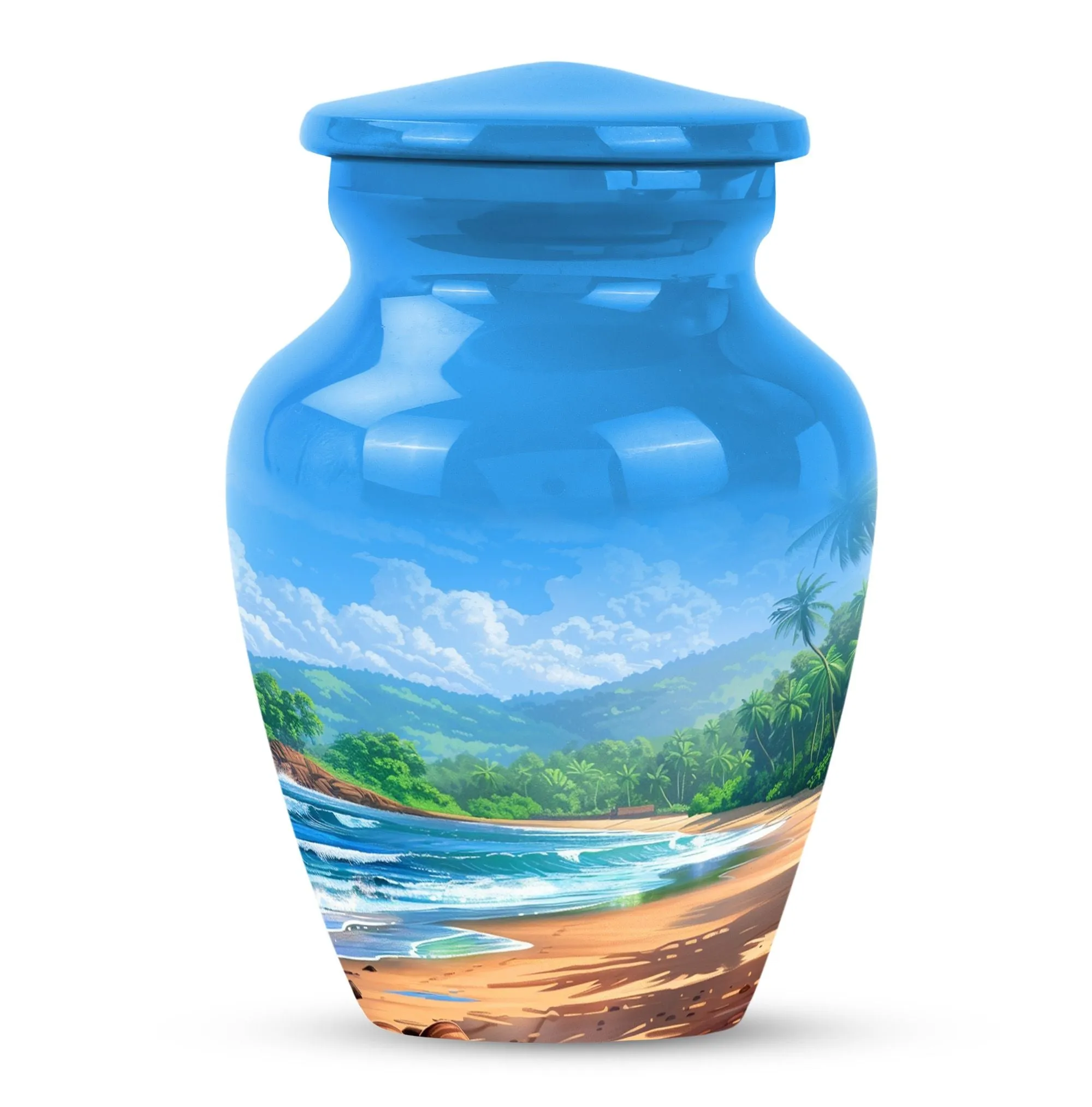 Beach Sojourn - Large Memorial Cremation Urn For Human Ashes