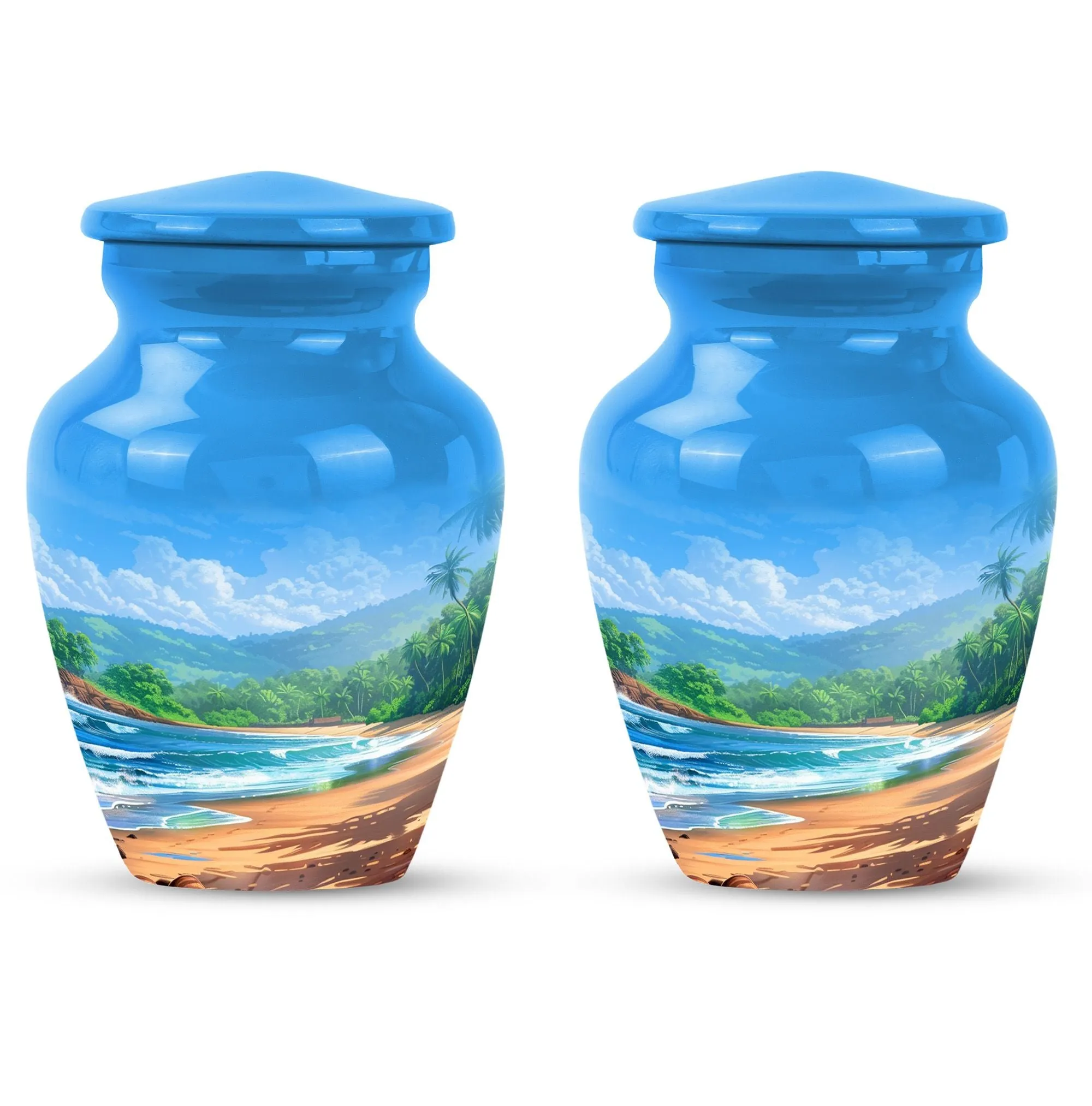 Beach Sojourn - Large Memorial Cremation Urn For Human Ashes