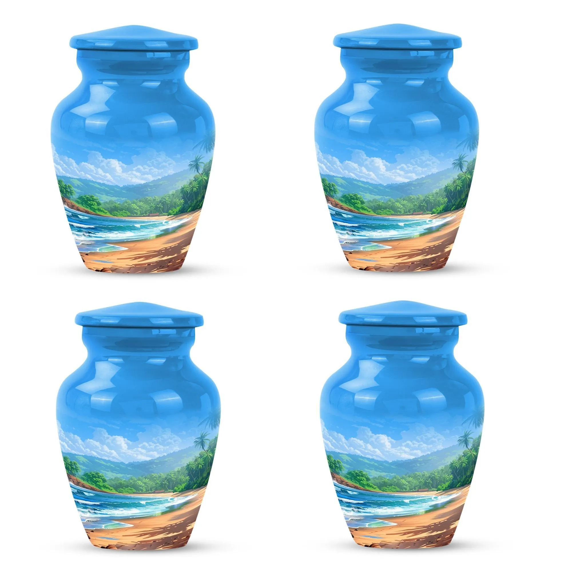 Beach Sojourn - Large Memorial Cremation Urn For Human Ashes