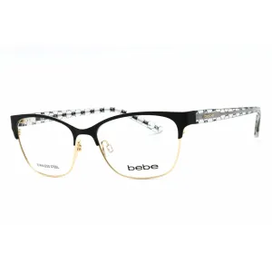 Bebe Women's Eyeglasses - Jet Full Rim Cat Eye Frame Clear Demo Lens | BB5196 001