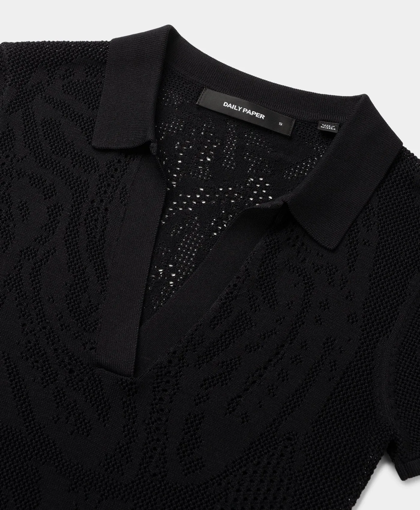 Black Braided Polo