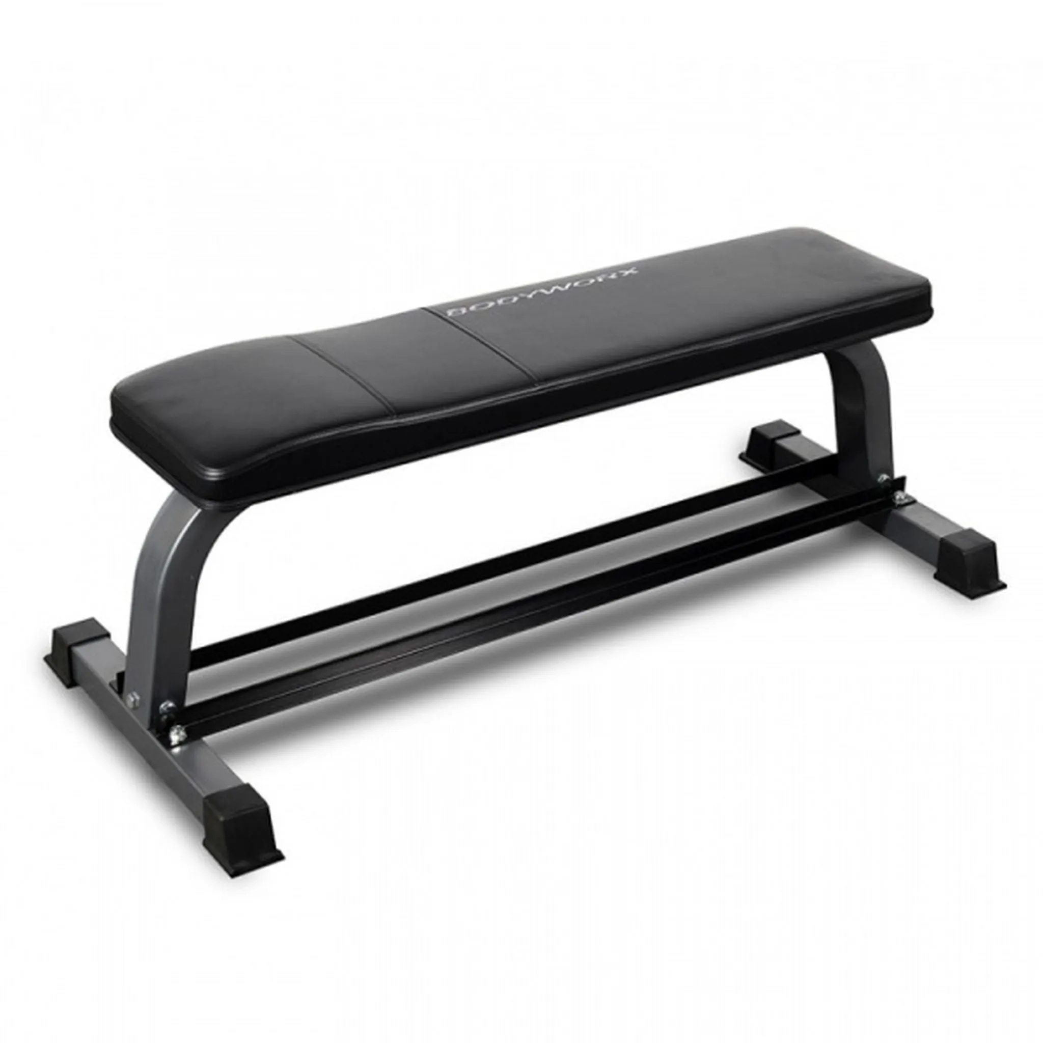Bodyworx Flat Bench with Dumbell Rack