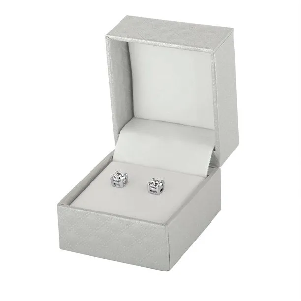 Brilliance Fine Jewelry ESA1030H-WM 1/2 Carat T.W. Round Diamond 10 Kt White Gold Studs (H-I, I2-I3)