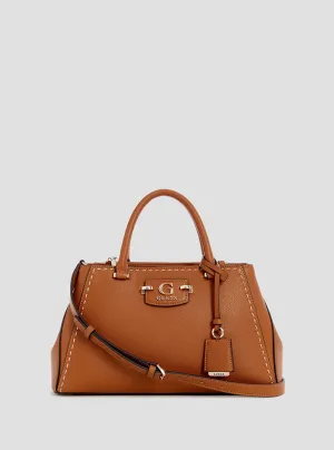Brown Nastra Society Satchel Bag