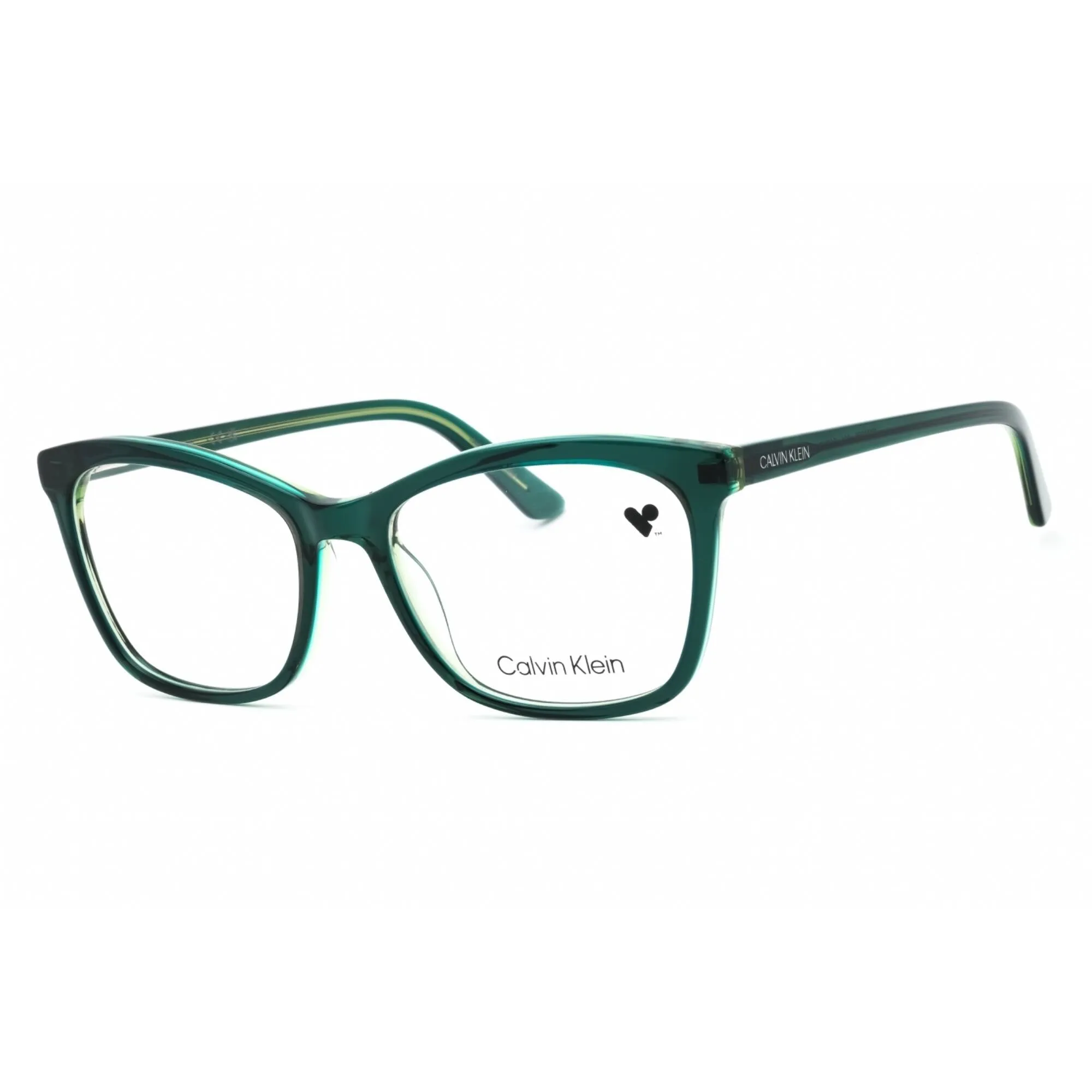 Calvin Klein Women's Eyeglasses - Crystal Emerald/Lime Cat Eye Frame | CK19529 361