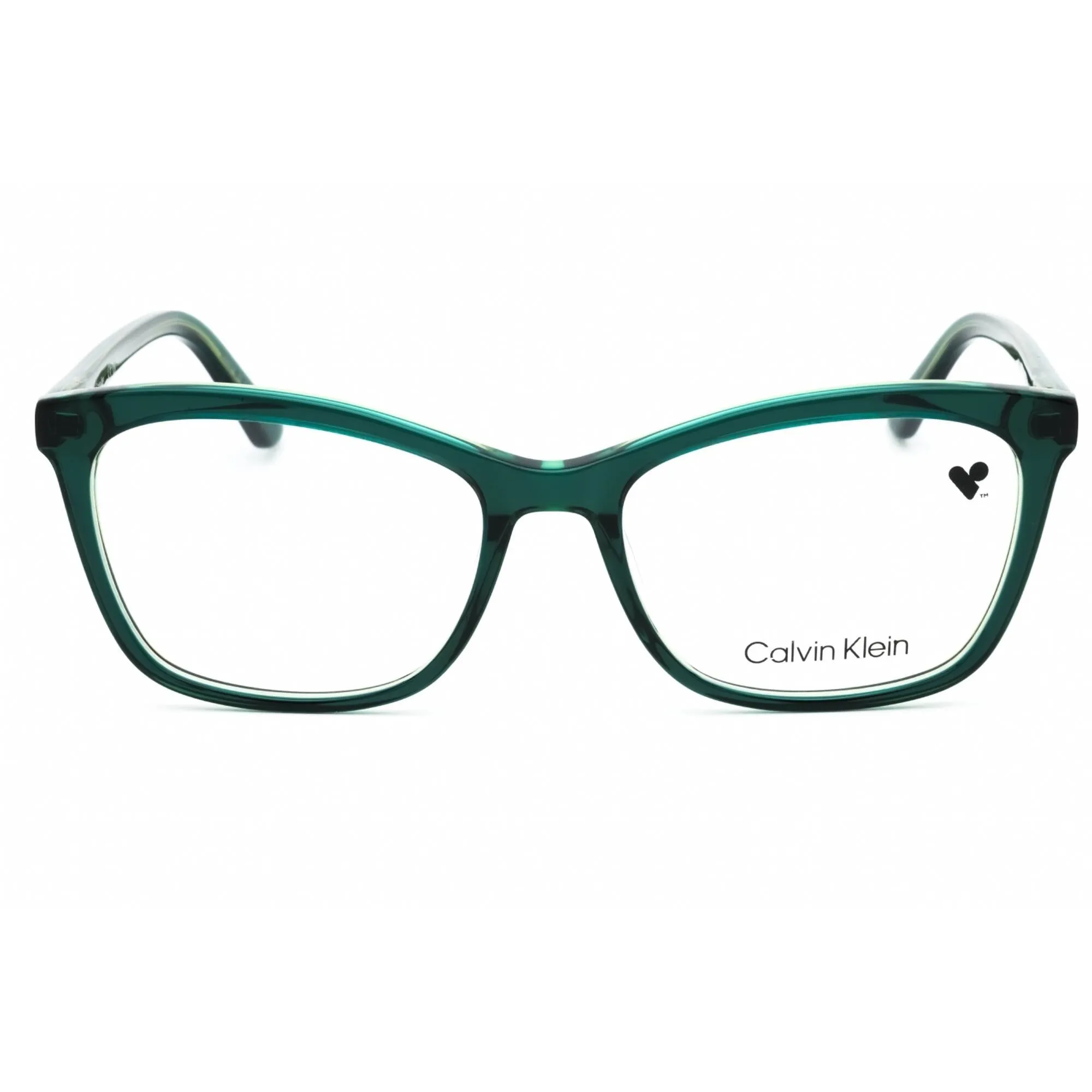 Calvin Klein Women's Eyeglasses - Crystal Emerald/Lime Cat Eye Frame | CK19529 361