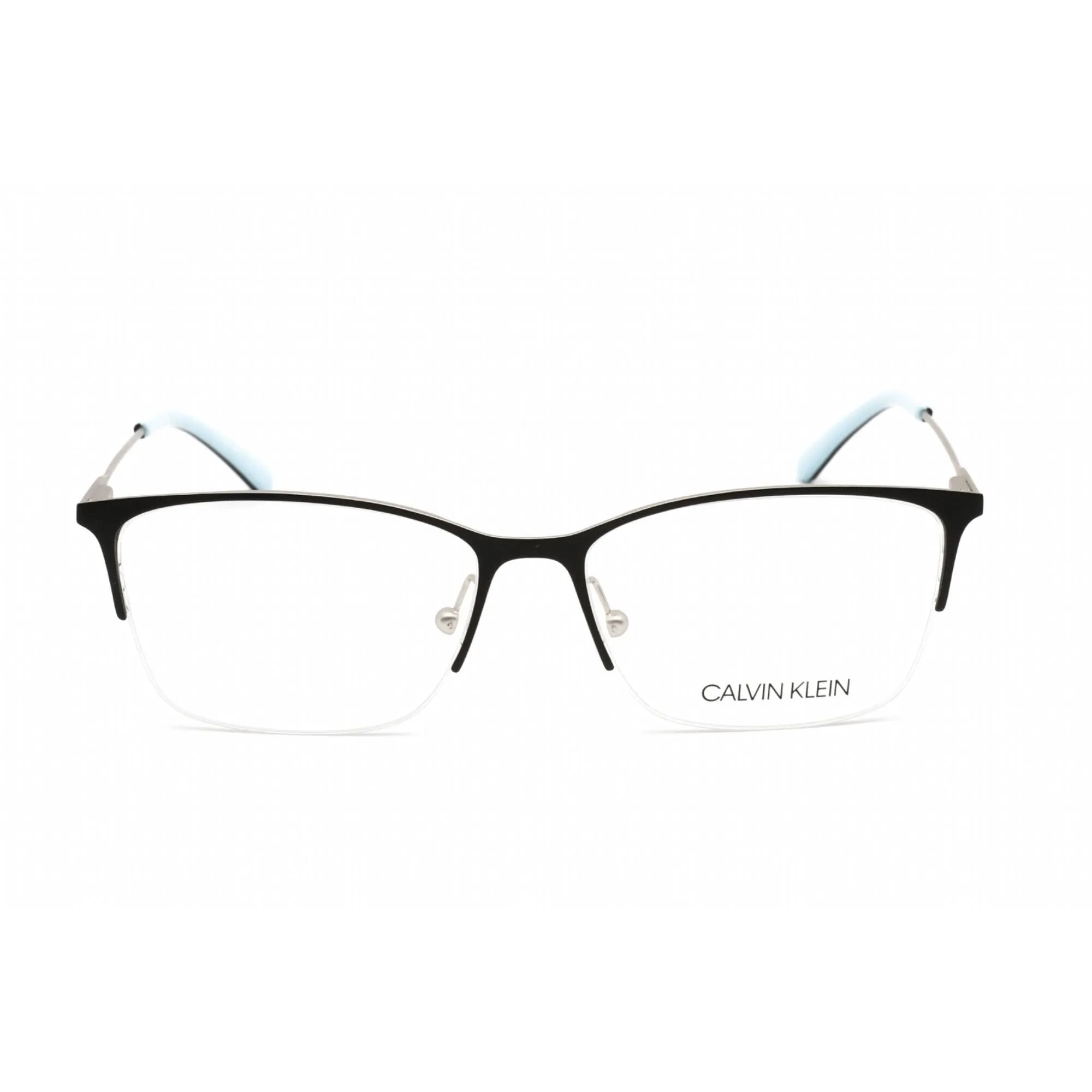 Calvin Klein Women's Eyeglasses - Satin Black Metal Rectangular Frame | CK18121 001