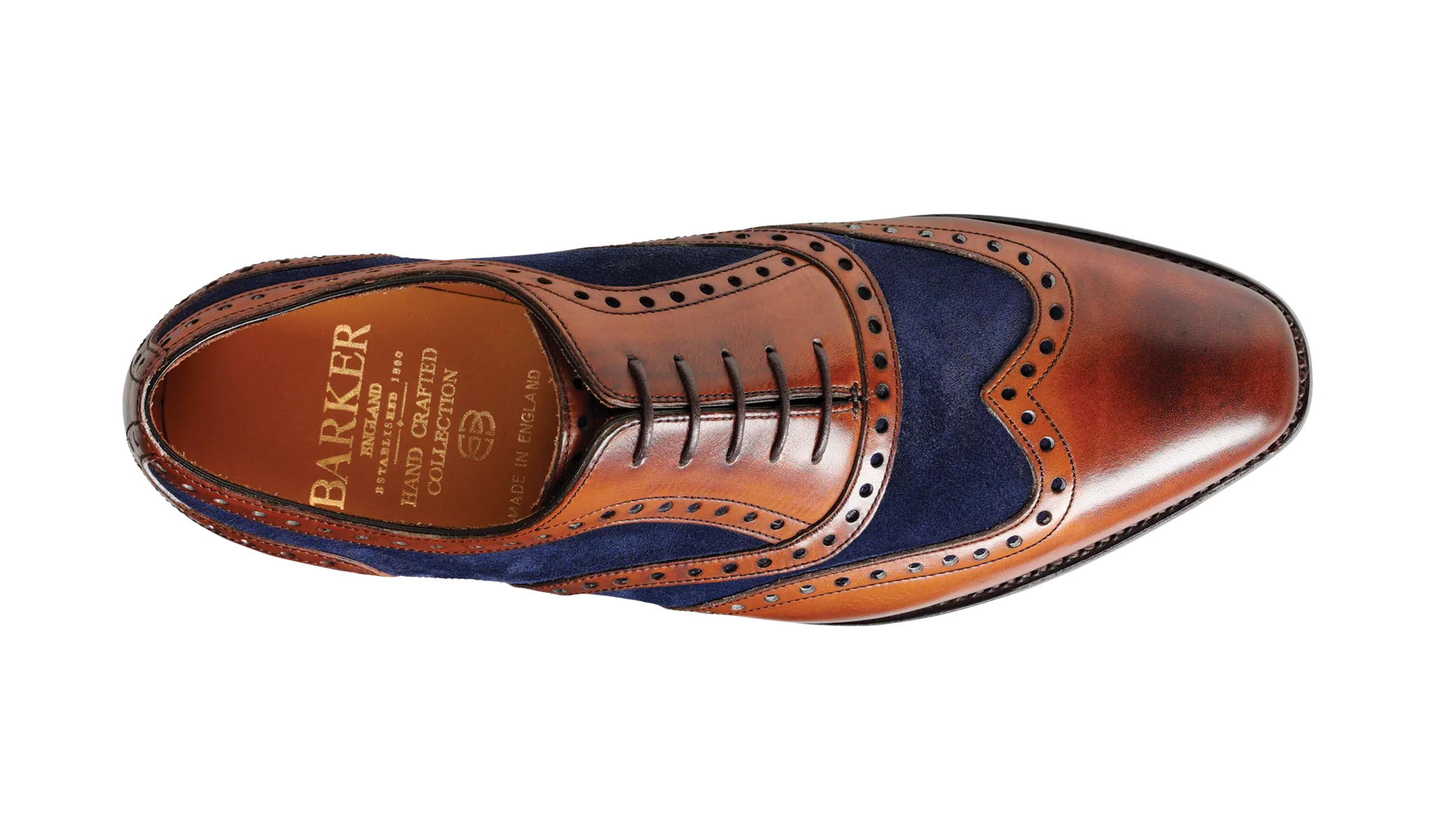 Cambridge - Brown Calf / Navy Suede