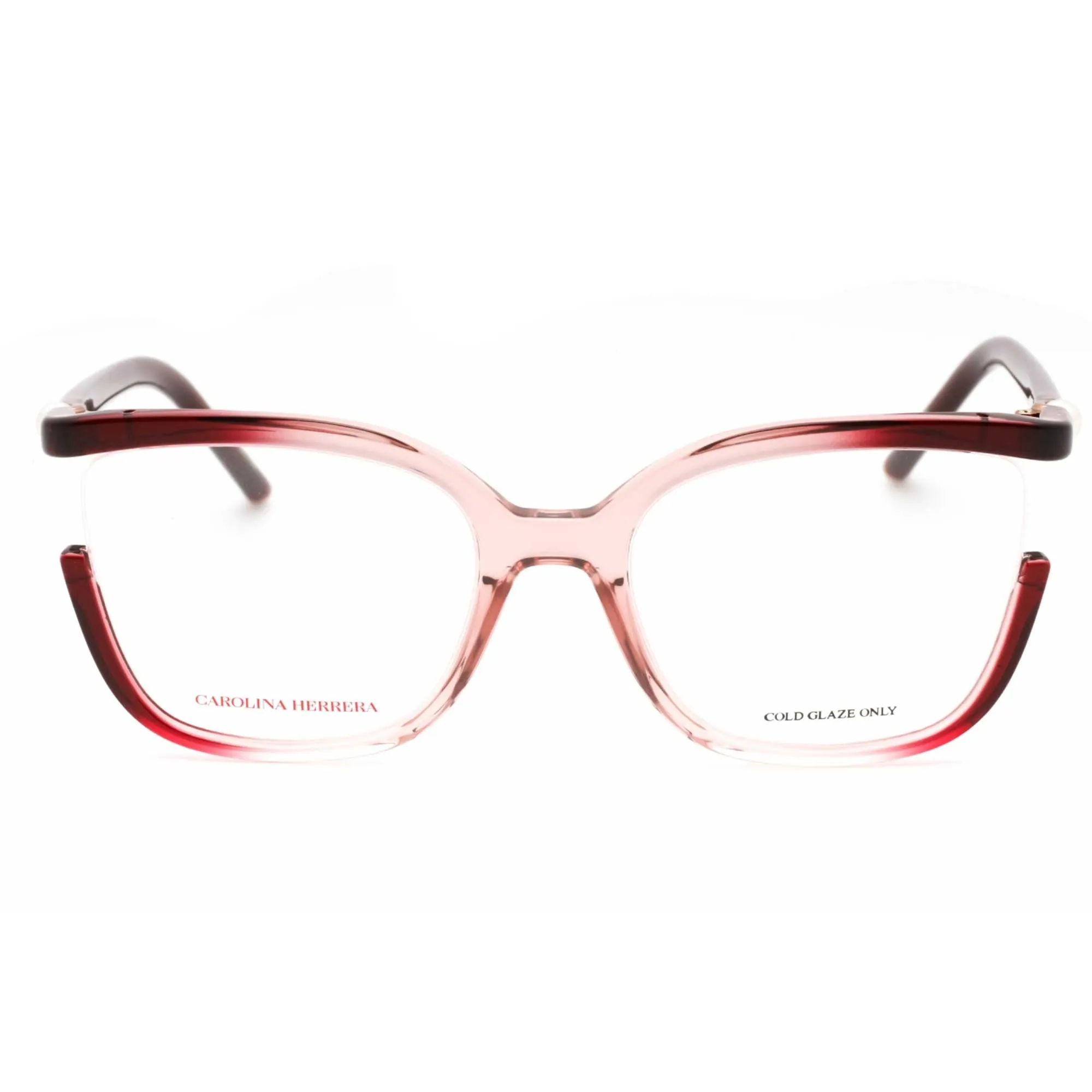 Carolina Herrera Women's Eyeglasses - Burgundy Nude Cat Eye Frame | CH 0004 0C19 00
