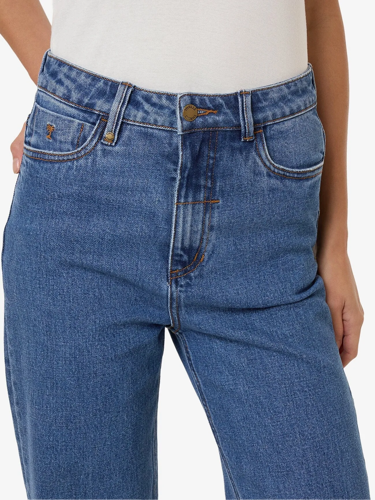 Cherry High Rise Stretch Jean - Double Rinsed Blues