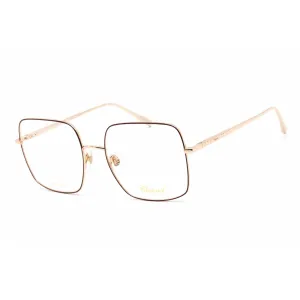 Chopard Women's Eyeglasses - Shiny Rose Gold Metal Square Shape Frame | VCHF49M 0357