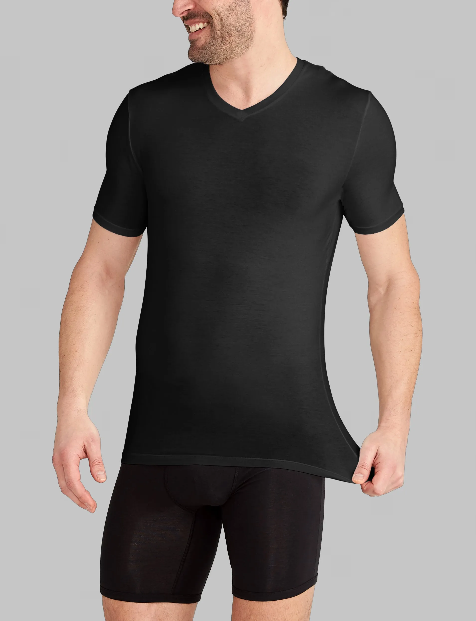 Cool Cotton High V-Neck Stay-Tucked Undershirt (6-Pack)