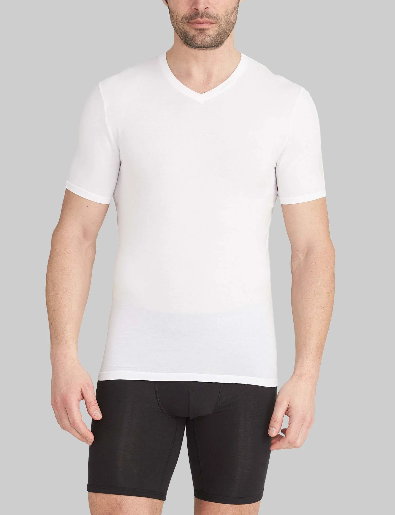 Cool Cotton High V-Neck Stay-Tucked Undershirt (6-Pack)