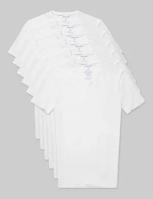 Cool Cotton High V-Neck Stay-Tucked Undershirt (6-Pack)