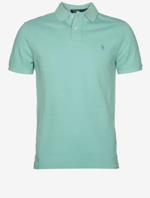 Custom Slim Fit Mesh Polo Shirt Green