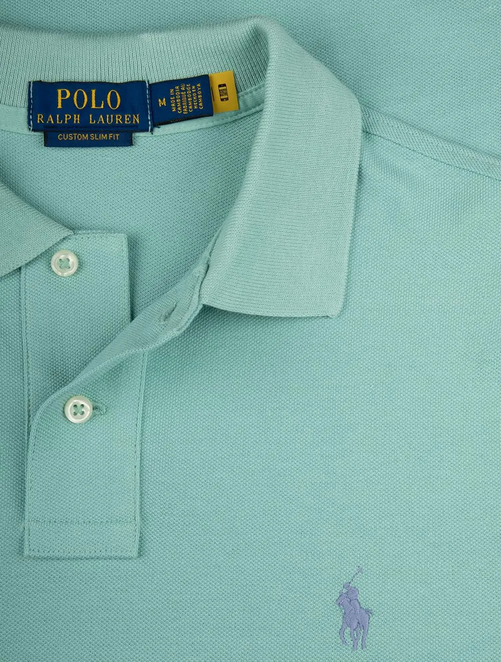 Custom Slim Fit Mesh Polo Shirt Green