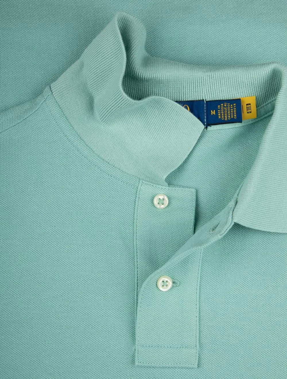 Custom Slim Fit Mesh Polo Shirt Green