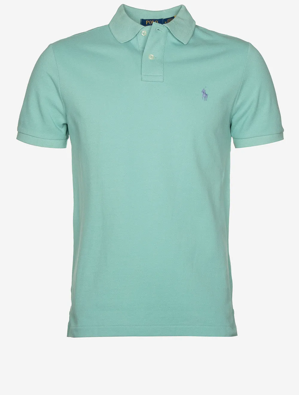 Custom Slim Fit Mesh Polo Shirt Green