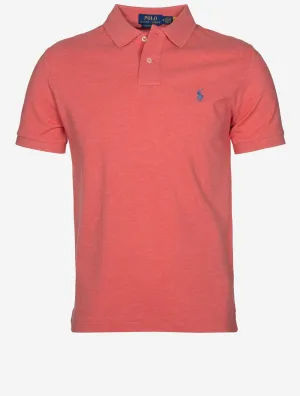 Custom Slim Fit Mesh Polo Shirt Red