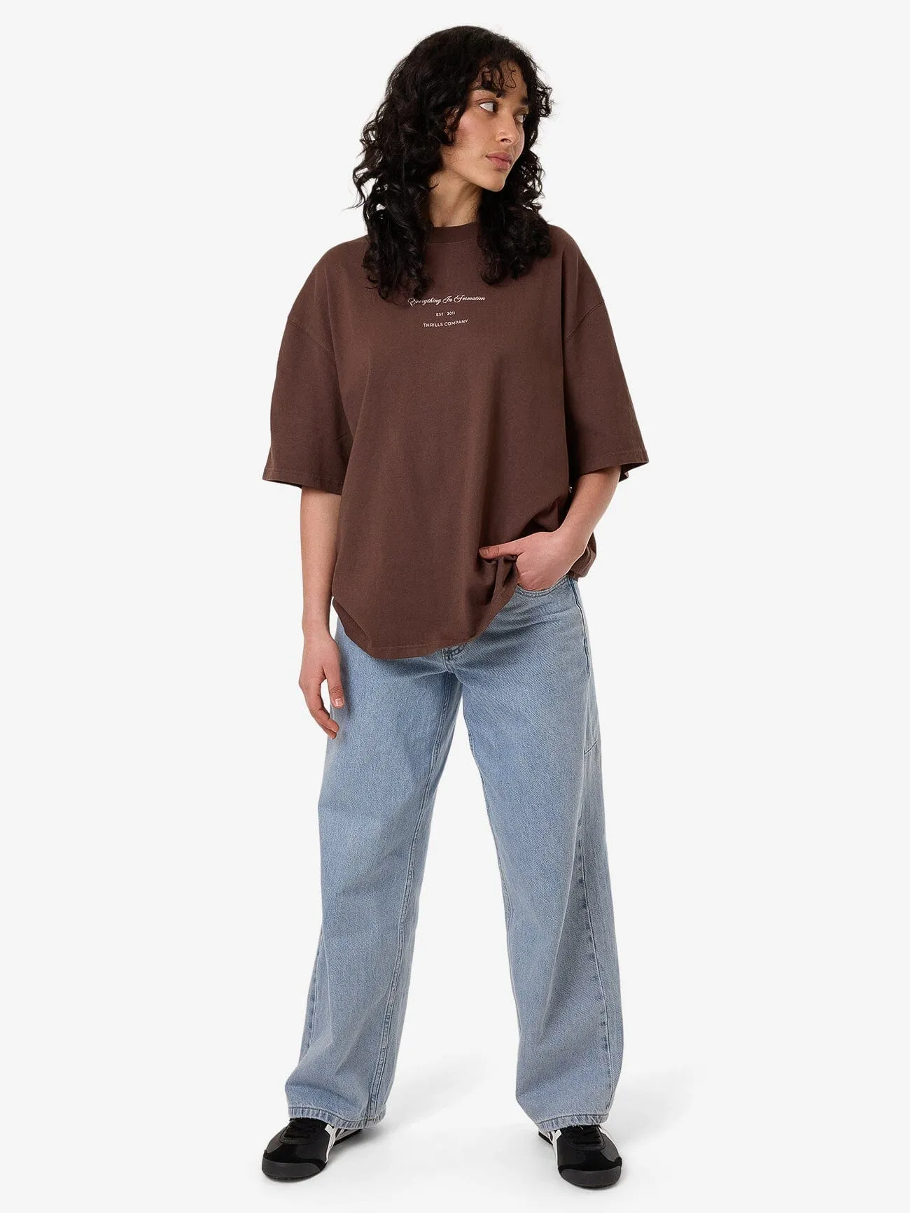 Dalia Oversized Tee - Coffee