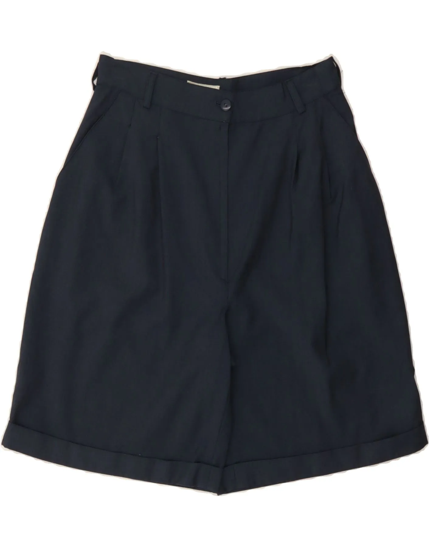 DONEGAL Womens High Waist Pegged Casual Shorts IT 42 Medium W26  Navy Blue