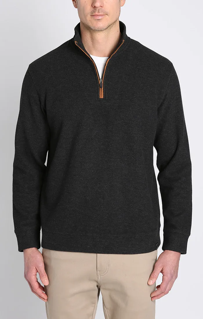 Dongan Wool Blend Quarter Zip