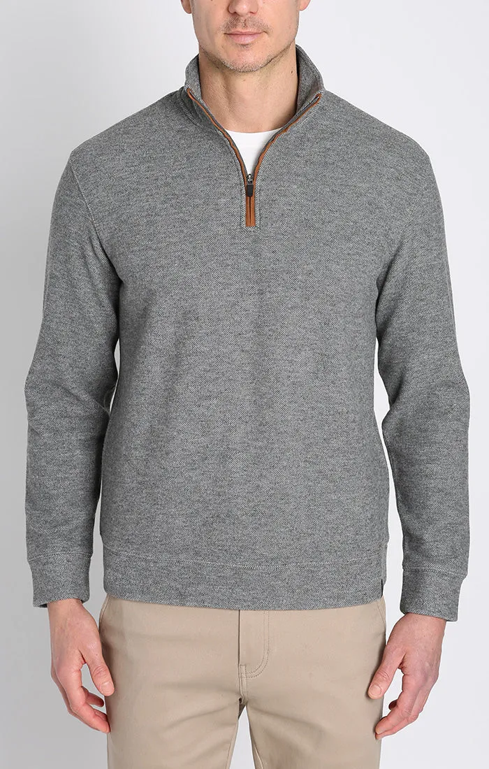 Dongan Wool Blend Quarter Zip