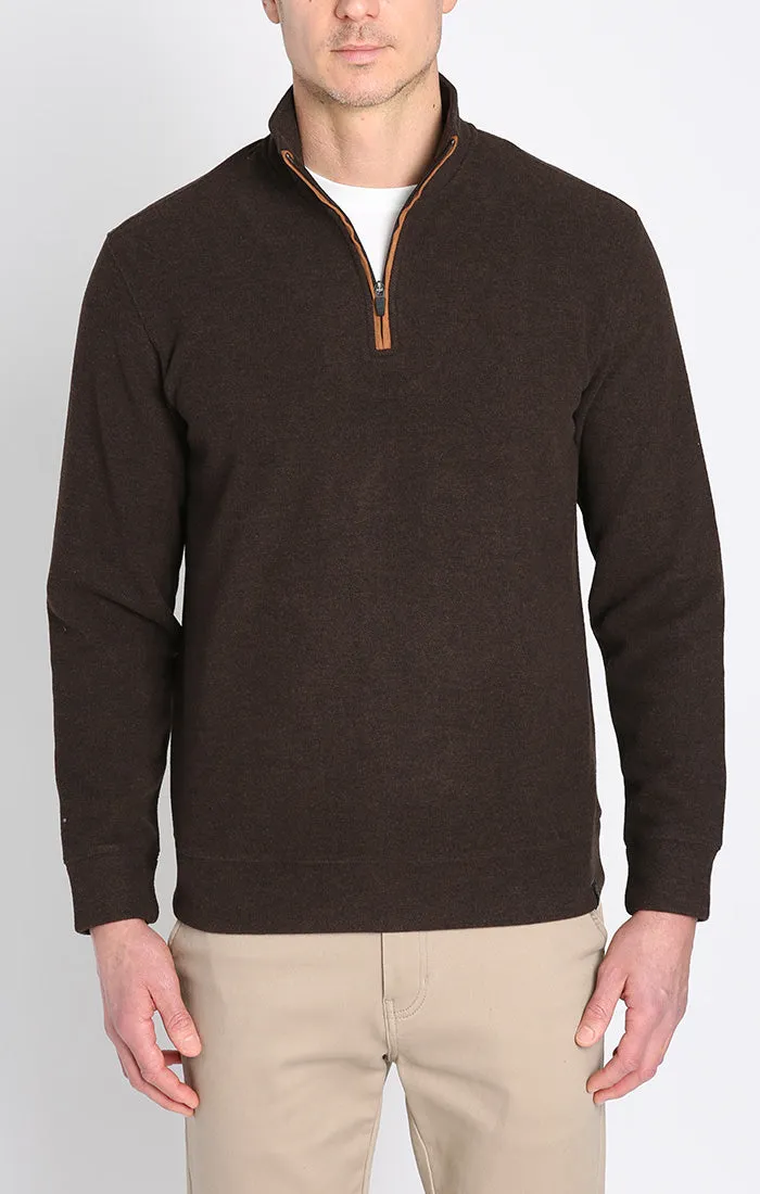 Dongan Wool Blend Quarter Zip