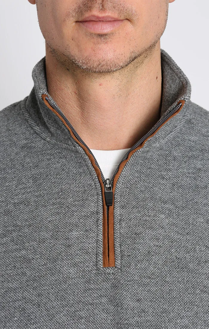 Dongan Wool Blend Quarter Zip