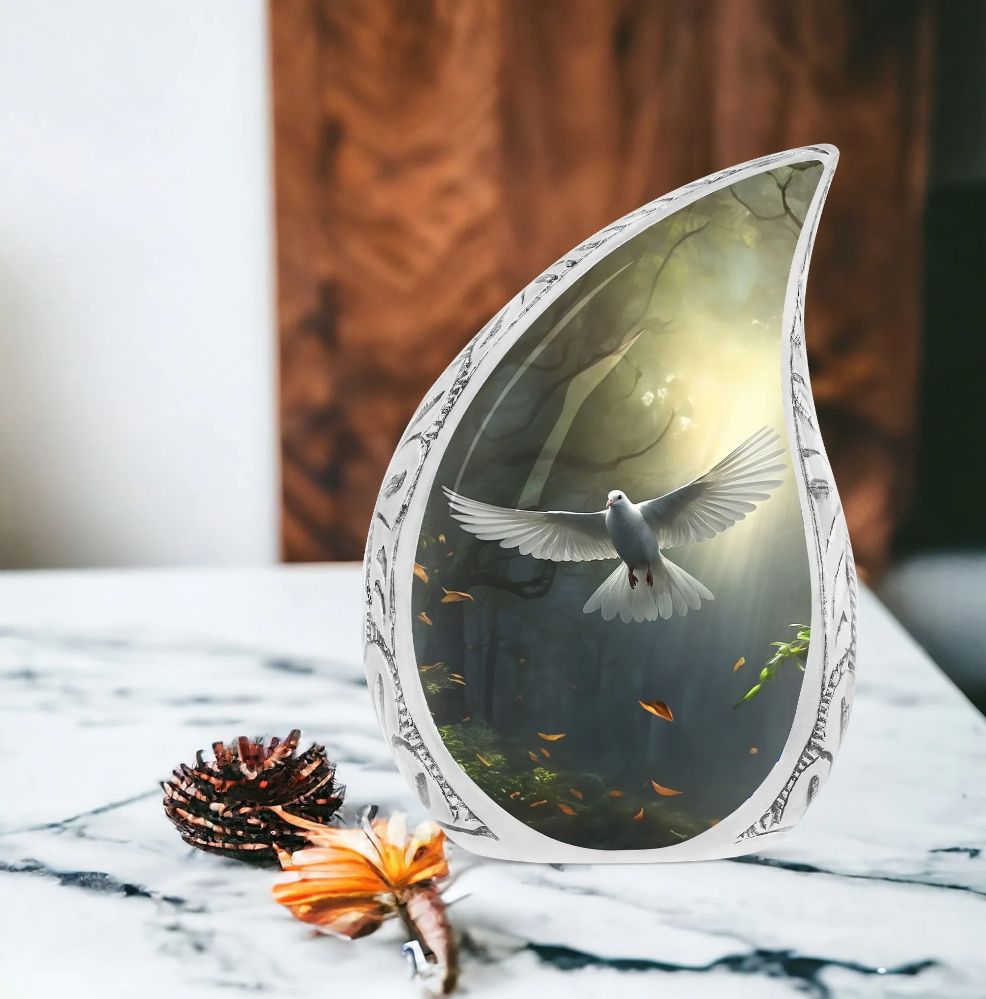 Dove Symbol of Hope Cremation Urn: Large, Personalized Urn