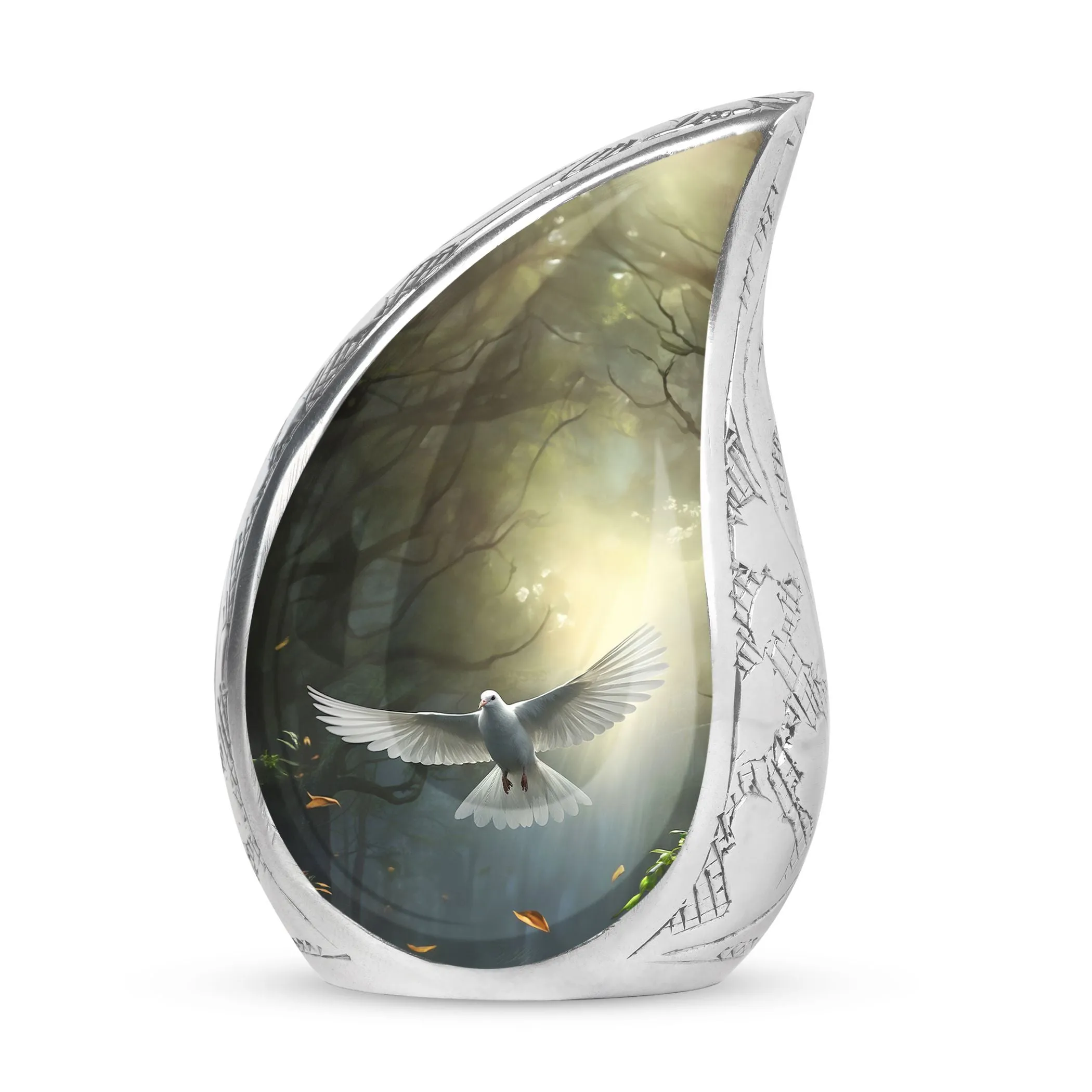 Dove Symbol of Hope Cremation Urn: Large, Personalized Urn