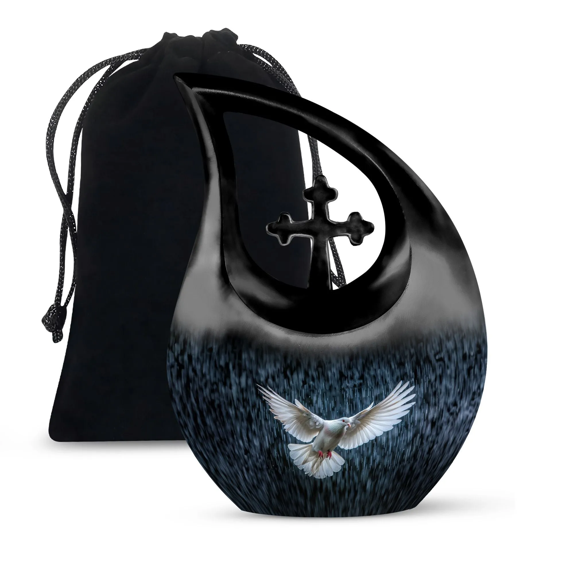 Dove Urn:  Medium Size Memorial Cremation Urn For Human Ashes