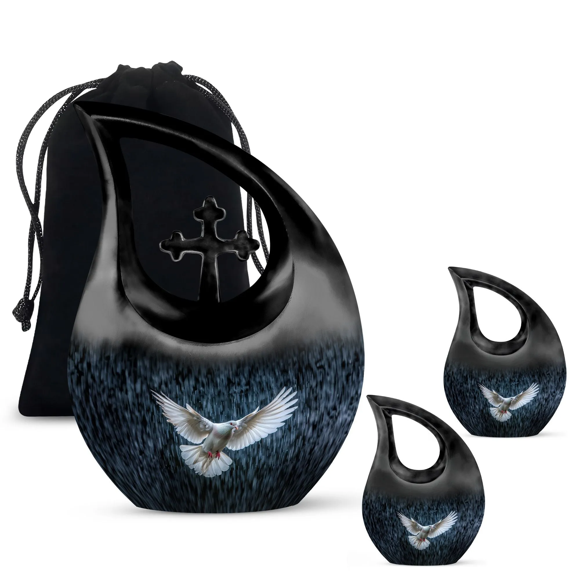 Dove Urn:  Medium Size Memorial Cremation Urn For Human Ashes