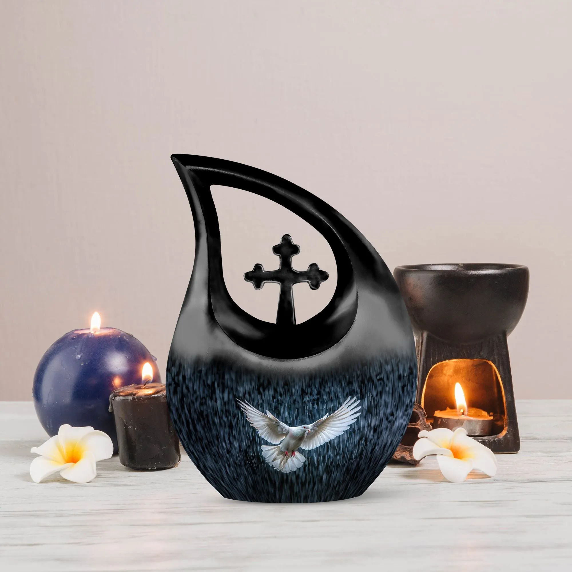 Dove Urn:  Medium Size Memorial Cremation Urn For Human Ashes