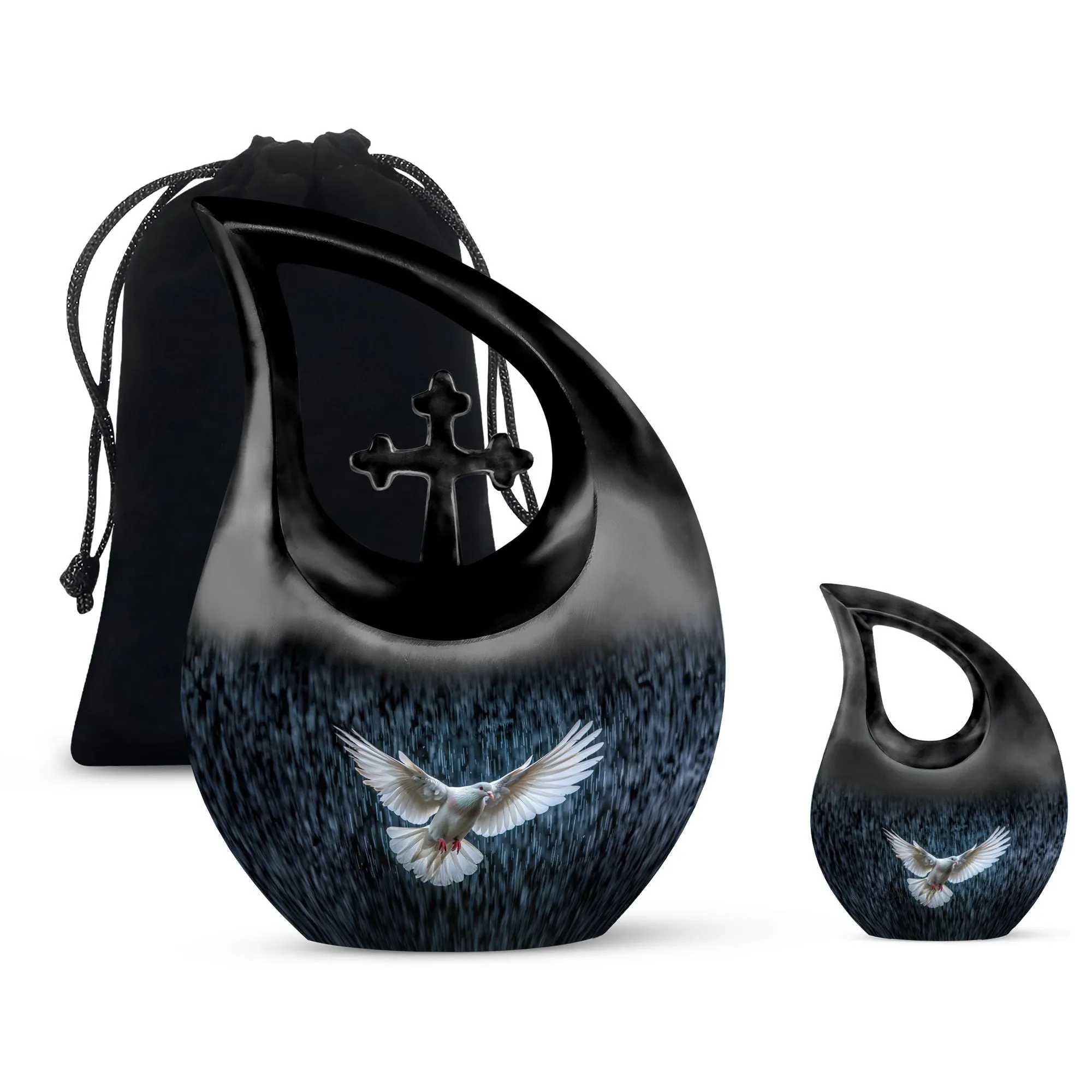 Dove Urn:  Medium Size Memorial Cremation Urn For Human Ashes
