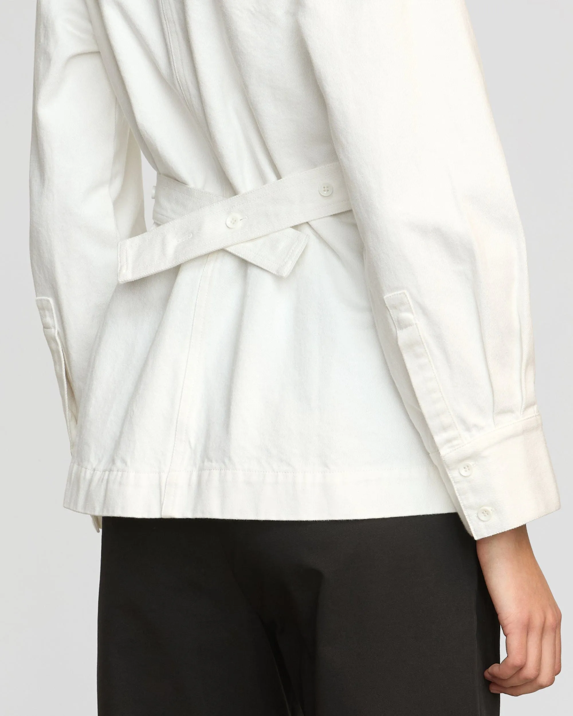 Emmett Structured-Sleeve Denim Jacket