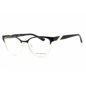 Emporio Armani Women's Eyeglasses - Clear Lens Shiny Black/Pale Gold | 0EA1130 3014