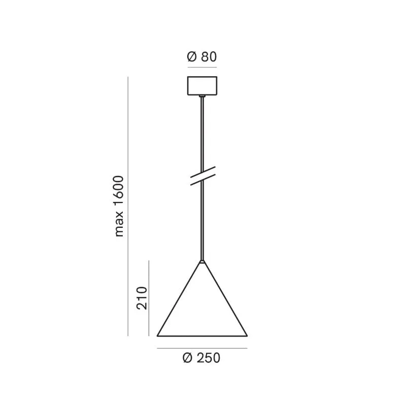 Exterior Pre-Aged Brass Cone Pendant