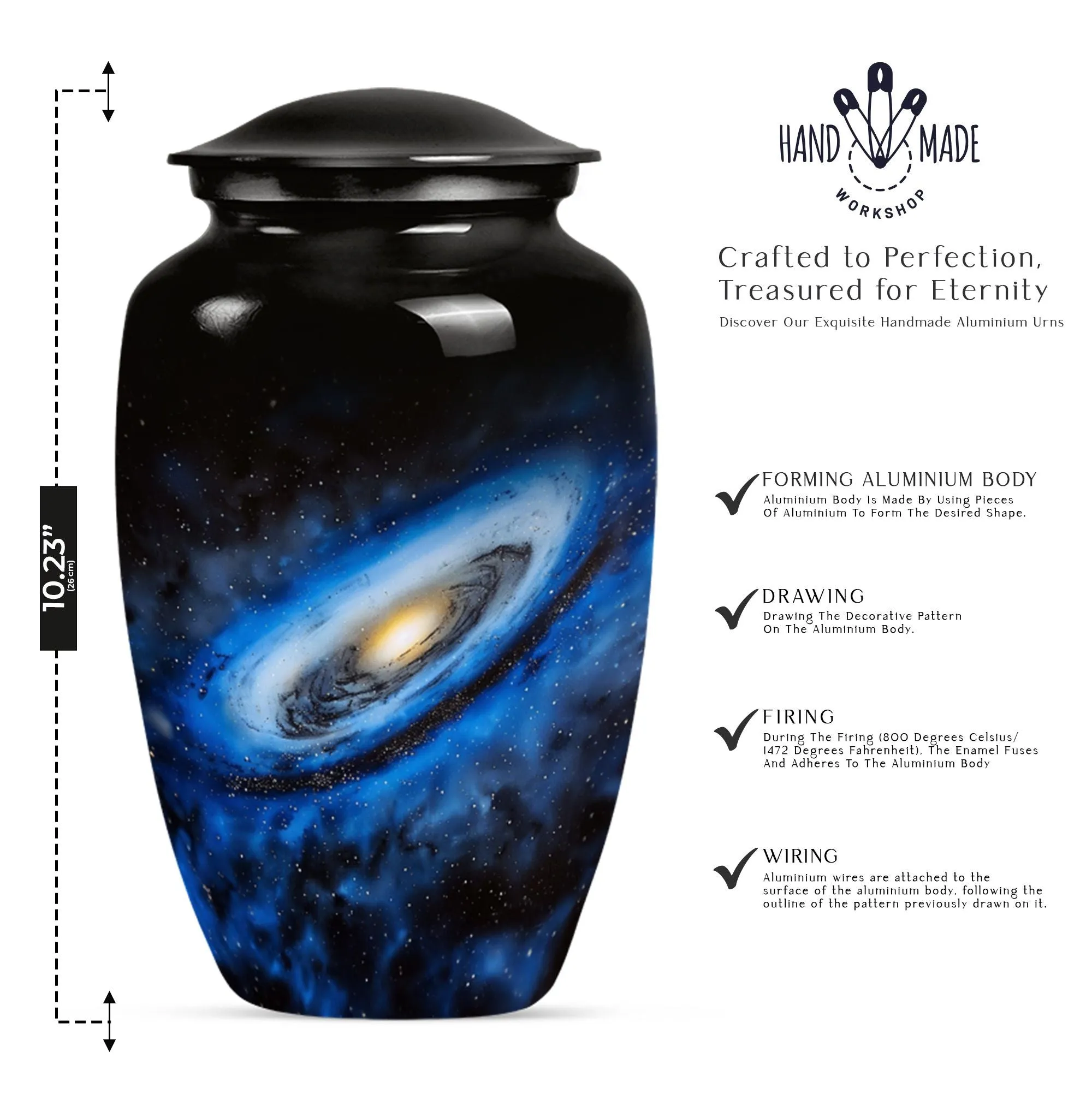 Galaxy Urn for Subtle Commemoration - Large Women's Cremation