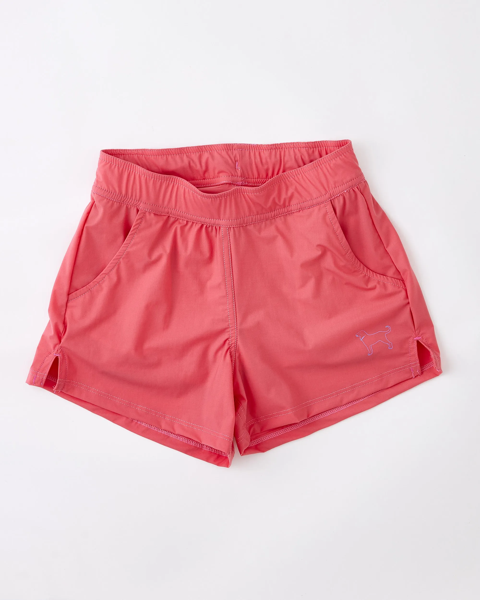 Girls Black Dog Swim Shorts