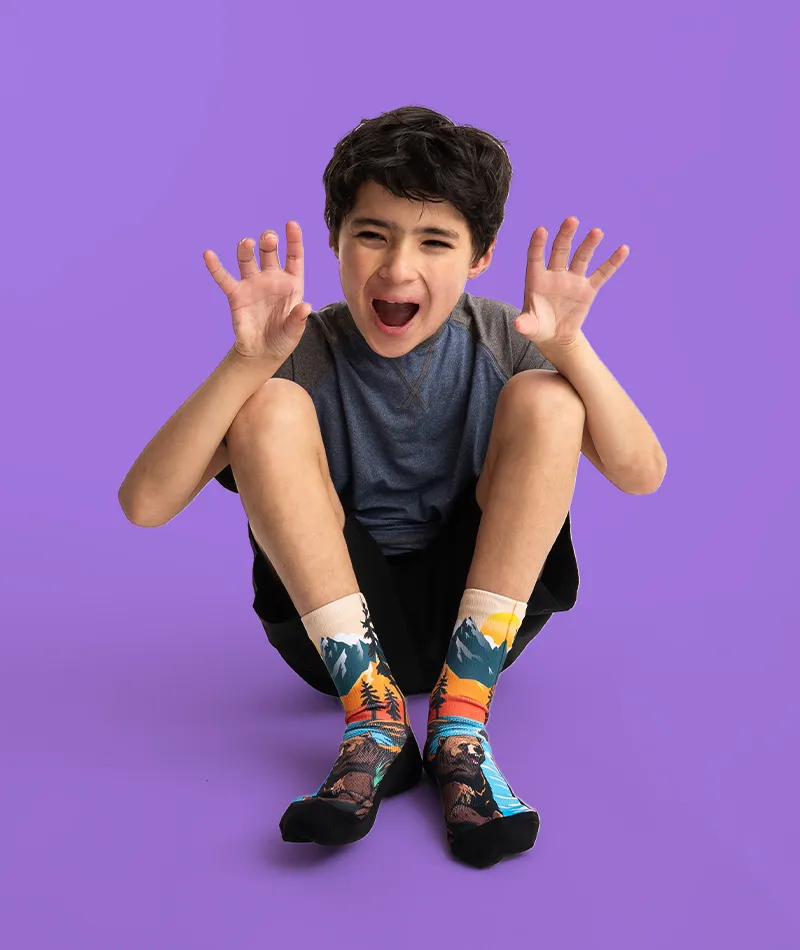 Grizzly Bear Youth Crew Socks